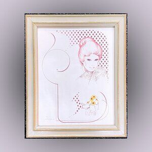 Signed Hand-Colored 1970s Lithograph – William Tara
